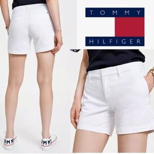 Tommy Hilfiger | White Cotton Flex 5-Inch Hollywood Shorts